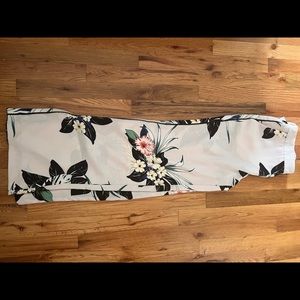 Zara floral wide leg pant